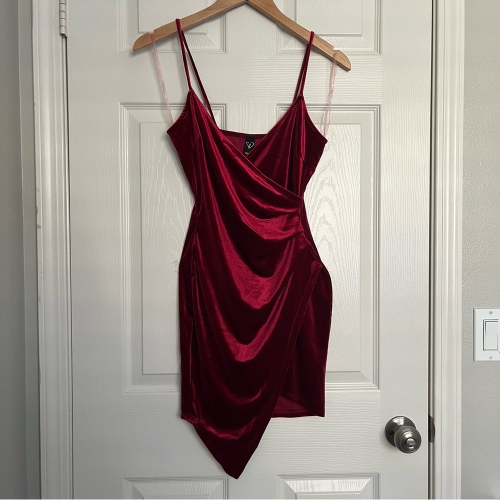 Wrapped in Velvet Mini Dress